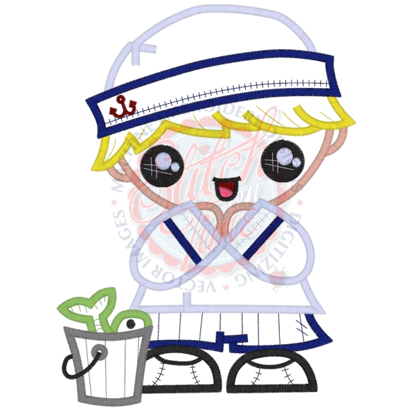 PDS (178) Sailor Boy Applique 6x10