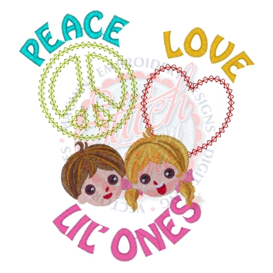 Peace (135) Peace Love Lil Ones Applique 5x7