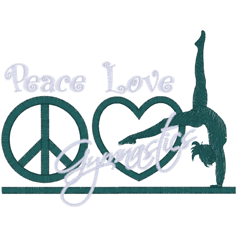 Peace (A64) Peace Love Gymnastics 5x7
