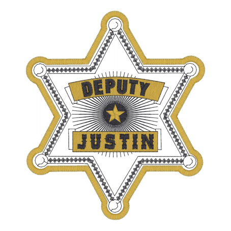 Police (23) Deputy Name can Be Changed Applique 5x7