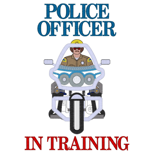 Police (25) Police Officer In Training Car Applique 5x7