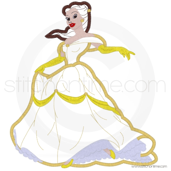 10 Princess : Princess in Yellow Dress Applique