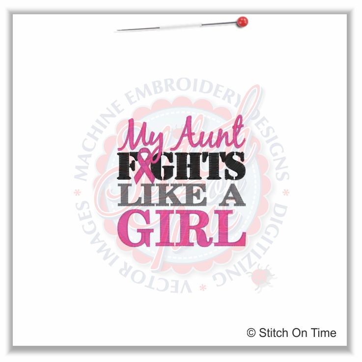 44 Ribbons : My Aunt Fights Like a Girl 4x4