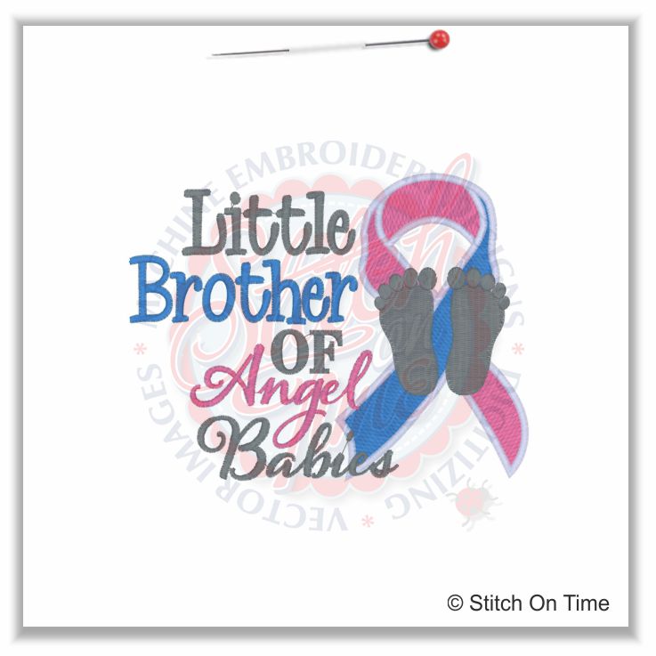 49 Ribbons : Little Brother To Angel Babies 5x7