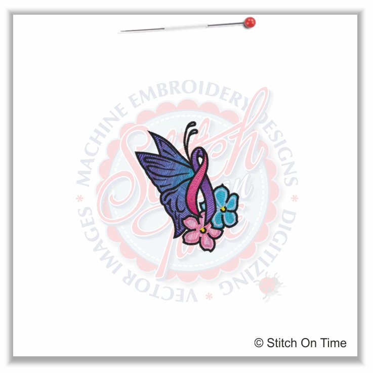 52 Ribbons : Butterfly Awareness Ribbon 4x4