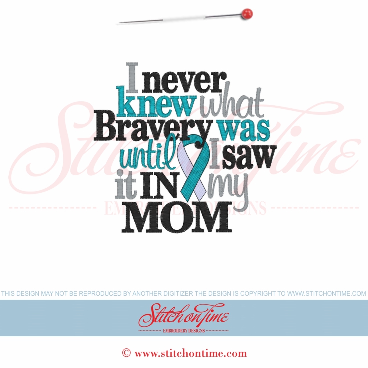 74 Ribbons : Bravery Mom 5x7