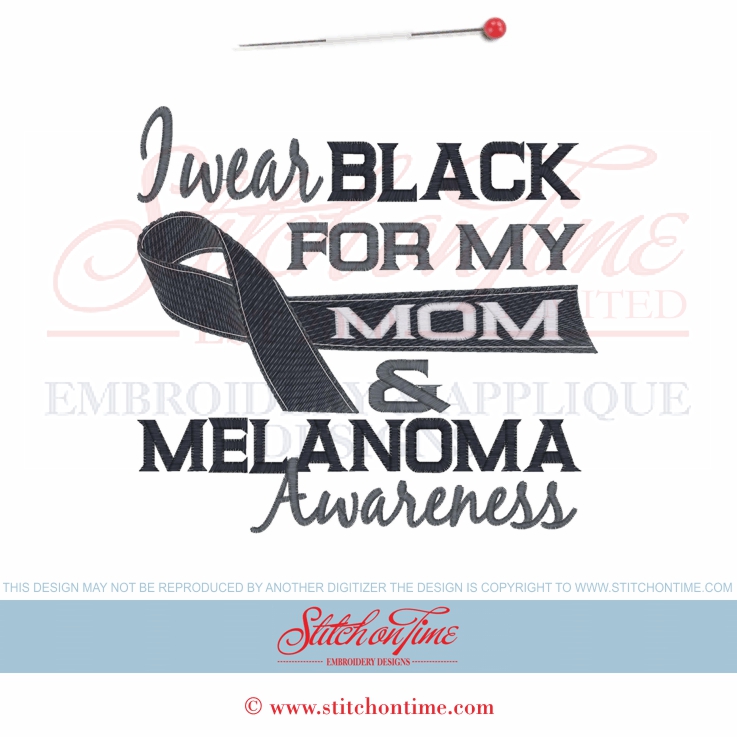 94 Ribbons : Melanoma Awareness 2 Hoop Sizes
