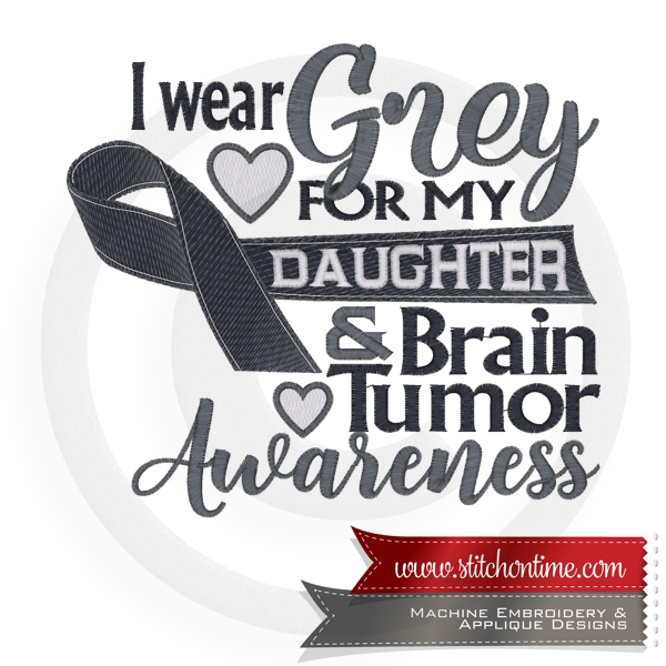 99 Ribbons : I wear Grey Brain Tumor Awareness