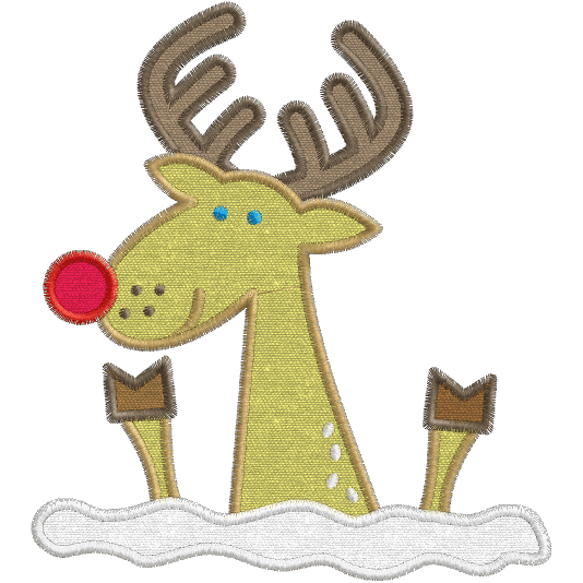 Rudolph (A2) Reindeer Applique 5x7