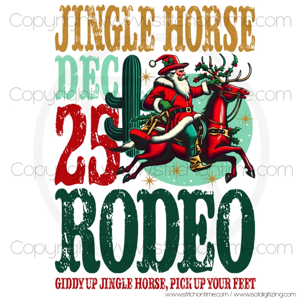 33 SANTA : Jingle Horse Rodeo (Digital Image)
