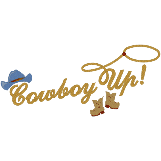 Sayings (A1011) Cowboy Up 6x10