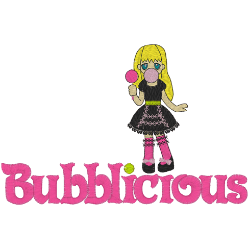 Sayings (A1018) Bubblicious Girl 5x7