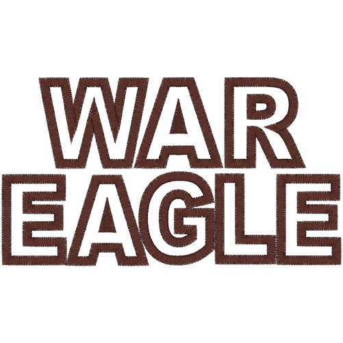 Sayings (A1128) War Eagle Applique 5x7