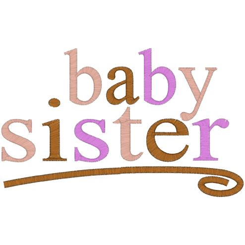 Sayings (A1155) Baby Sister 5x7