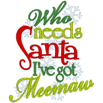 Sayings (A1249) Who Needs Santa 5x7