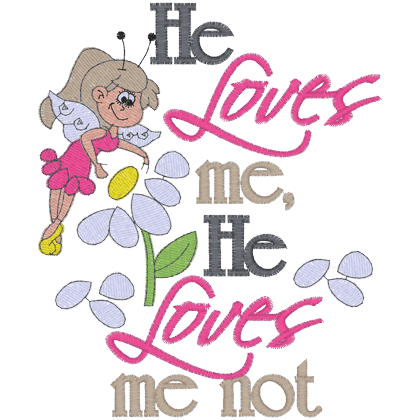 Sayings (A1439) He Loves Me 5x7