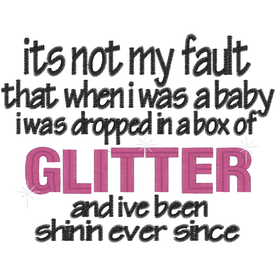 Sayings (A1460) Glitter 4x4