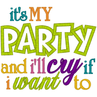 Sayings (A1462) Party Applique 5x7