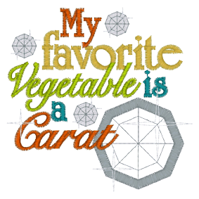 Sayings (A1473) Favorite Vegetable 4x4