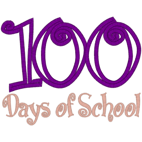Sayings (A1506) 100 Days of School Applique 5x7