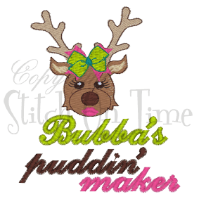 Sayings (A1524) Bubba's puddin' maker 4x4