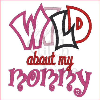 Sayings (1583) Wild About Mommy Applique 5x7