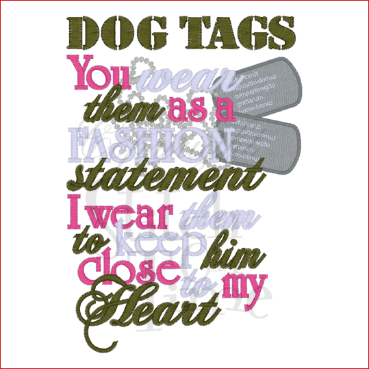 Sayings (1591) Dog Tags 5x7