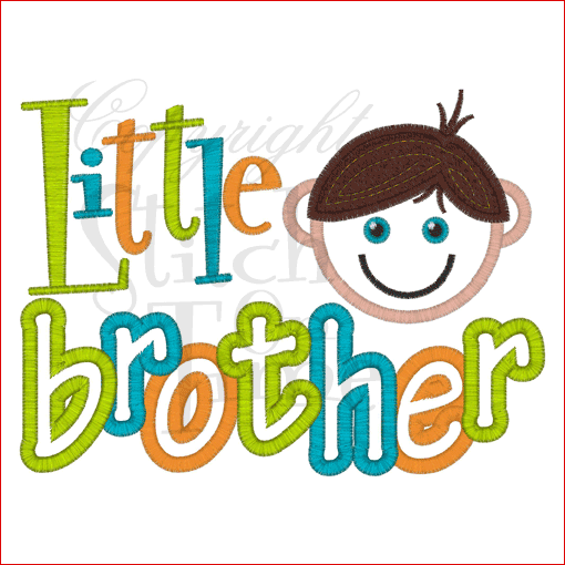 Sayings (1603) Little Brother Applique 5x7