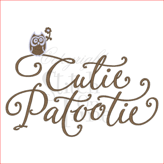 Sayings (1722) Cutie Patootie 5x7