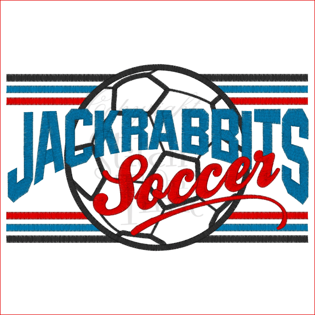 Sayings (1757) Jackrabbits Soccer Applique 6x10