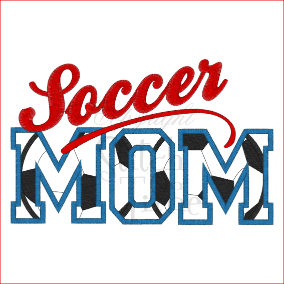 Sayings (1765) Soccer Mom Applique 6x10