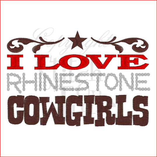 Sayings (1768) Rhinestone Cowgirls 5x7