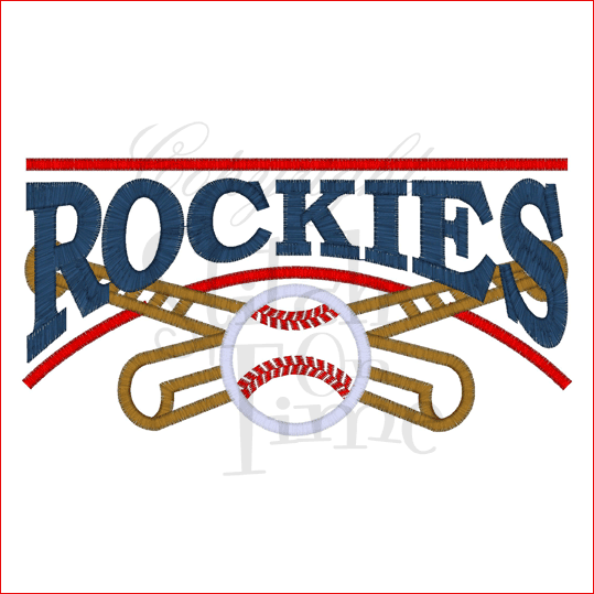 Sayings (1787) Rockies Baseball Applique 5x7