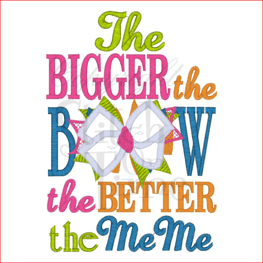 Sayings (1795) Bow Applique 5x7