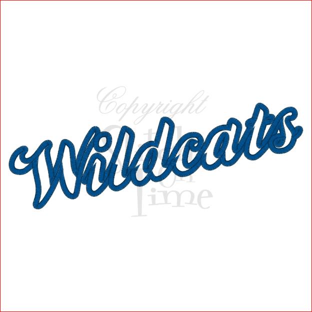 Sayings (1813) Wildcats Applique 6x10