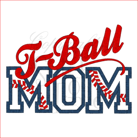 Sayings (1902) T Ball Mom Applique 6x10