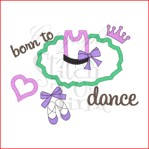Sayings (1973) Born To Dance Applique 5x7
