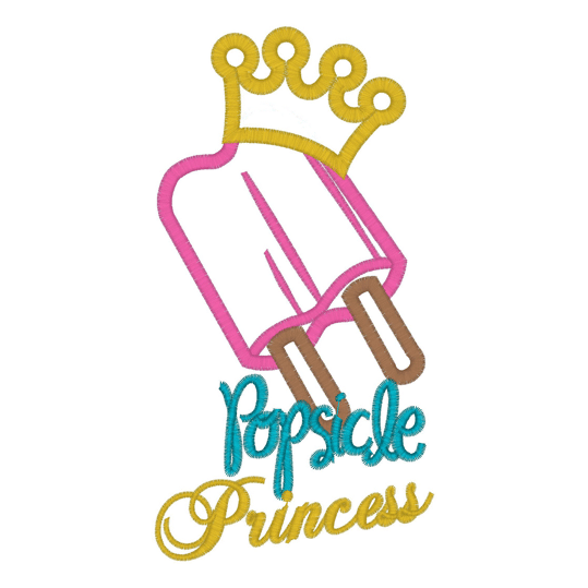 Sayings (2127) Popsicle Princess Applique 5x7