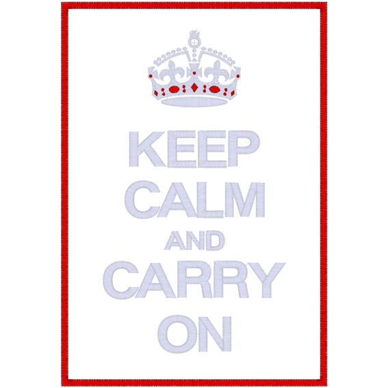 Sayings (A221) KEEP CALM Applique 6x10