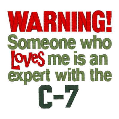 Sayings (2342) Warning C-7 5x7