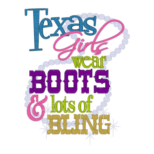Sayings (2363) Boots & Lots Of Bling 5x7