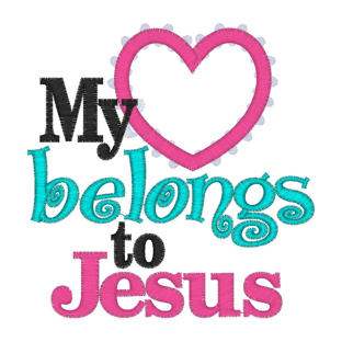Sayings (2381) My Heart Belongs To Jesus 4x4