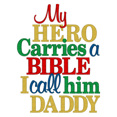 Sayings (2450) Daddy Hero Bible 5x7