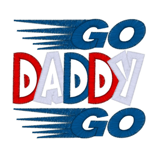 Sayings (2502) Go Daddy Go Applique 4x4