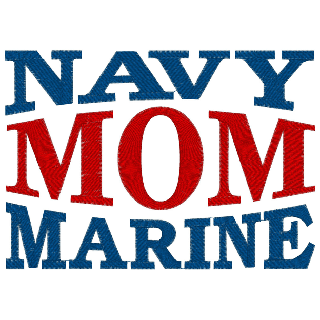 Sayings (2510) Navy Marine Mom 6x10