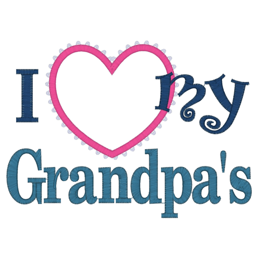 Sayings (2536) I Love My Grandpas Applique 5x7