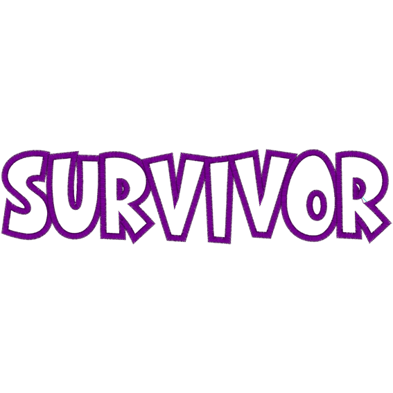 Sayings (A268) SURVIVOR Applique 6x10