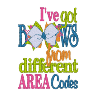 Sayings (2709) Bows From Area Codes 4x4