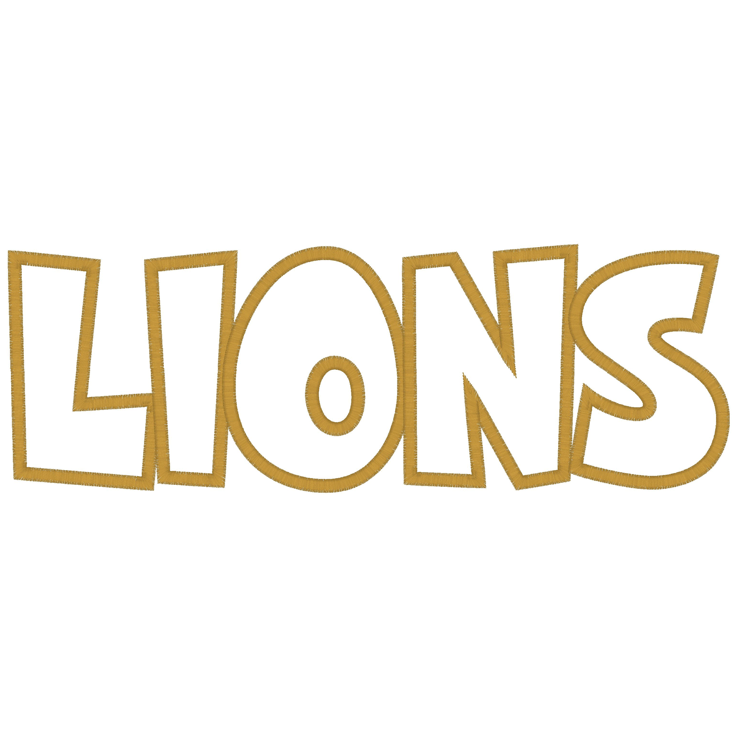Sayings (2745) LIONS Applique 6x10