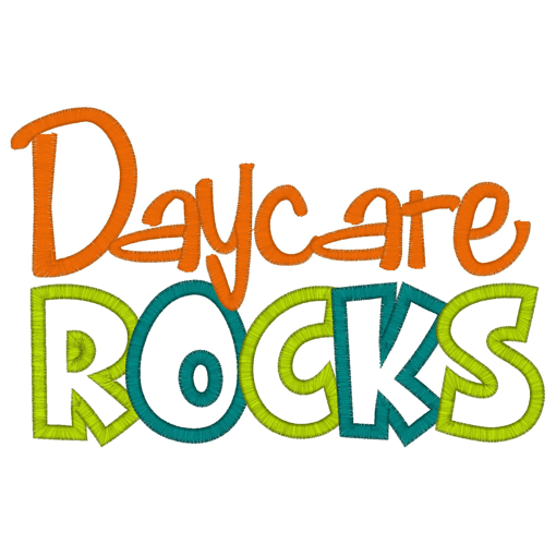 Sayings (2853) Daycare Rocks Applique 5x7